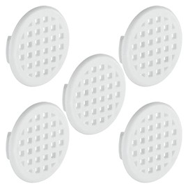 cyclingcolors 5x Ventilation Grille Exhaust Grille Outer Grille Round Total 37 mm Inside 31 mm Plastic Air Rosette Perforated Flat White