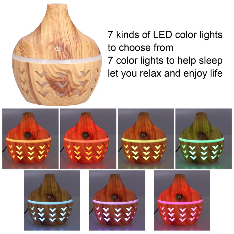 300ml Wood Grain Aroma Diffuser USB Air Purification Aromatherapy Humidifier