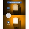 Amber Night Lights Plug into Wall, 2 Pack LED Bedroom