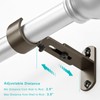 AMZSEVEN Adjustable Curtain Rod Brackets, Metal Window Drapery Rod Hanger