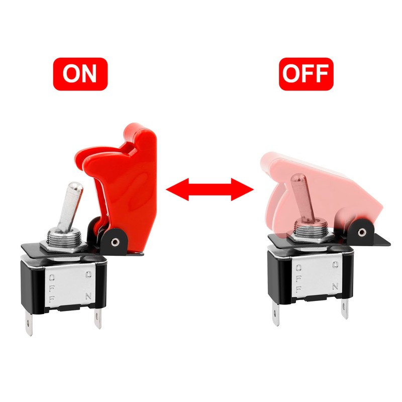 Heschen Metal Toggle Switch Flick Flip, 12V 20A, SPDT, ON/Off
