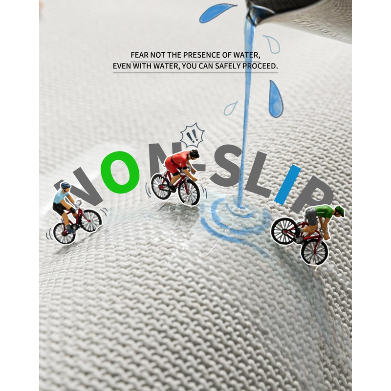 Disolla Toilet Rug U Shaped White 23x24 Machine Washable Non