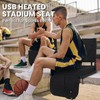 KROFEM Heated Stadium Seat with Cushion and Backrest, Black