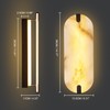 DLUCE 14.17in Alabaster Wall Sconces, Natural Marble Wall Light, Modern