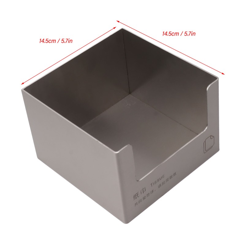 Stainless Steel Tissue Box Square Tissue Holder Large Opening Napkin