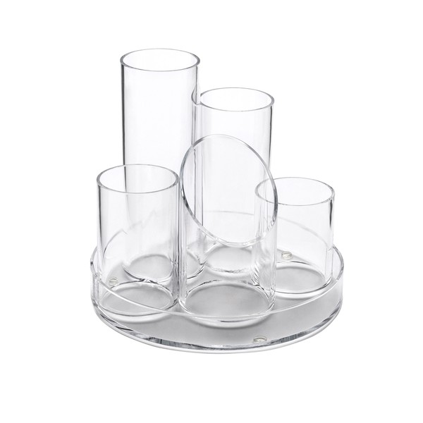 OSCO Clear Acrylic 5 Tube Pen Pot | Desk Tidy