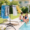 Pool Towel Rack Outdoor, Heavy Duty Outdoor Towel Rack,Adjustable 75