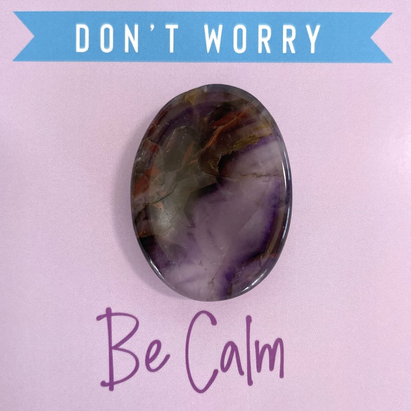 Amethyst Crystal Worry Stone Stress Relief Gift Birthday Anniversary Xmas