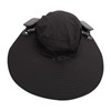 Solar Fan Hat Large Brim Quick Dry Breathable 3 Speeds