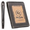 UC Leather Company Money Clip Bifold Wallet, Full-grain Leather, RFID