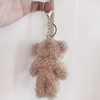 Calkkrer Cute Plush Keyring, Brown Bear Bag Pendant, Cuddly Toy