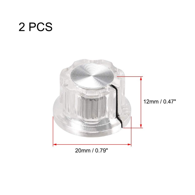 uxcell 2pcs 6.4mm Shaft Hole Potentiometer Volume Control Rotary Knobs