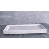 Ebros 14" Long White Jade Melamine Contemporary Rectangular Serving Plate