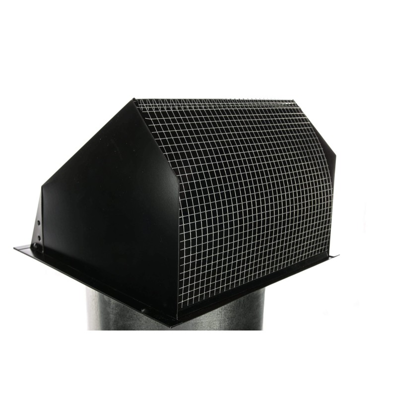 RDP Hooded Wall Vent with Screen and Damper (8 Inch,