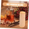 BUGUUYO Essential Oil Wooden Storage Box Round Single Bottle Case