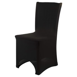 Personalize Pro Black Spandex Chair Covers - Stretch Fabric, Removable & Washable Slipcovers for Weddings, Banquets, Ceremonies, Hotel Dining, Party Décor (Pack of 1)