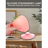 WLHONG Strawberry Night Light,Cute Silicone Strawberry Lights Kawaii Room Decor,USB