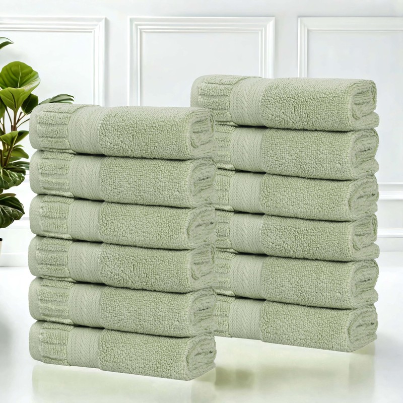 SUPERIOR Venice Zero Twist Cotton Medium Weight Small Towels, for