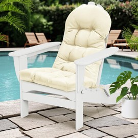 boyspringg Patio Chair Cushions High Back Thick Chair Pads Adirondack Chair Cushion, Waterproof Fade- Resistant Patio Chairs Cushion Throw Rocking Chair Cushions Outdoor and Indoor,43in*20in (Biege)