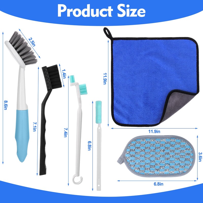 XANGNIER Air Fryer Cleaner Brush Kits,6 Pcs Air Fryer Cleaning