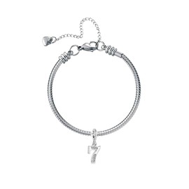 KunBead Jewelry Number 7 Bead Dangle Charms Mother and Son Gifts for Mum Charms Thanksgiving Charm for DIY Jewellery