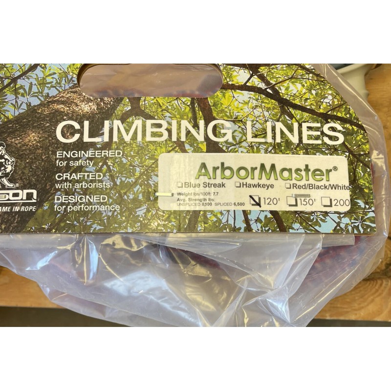 samson arbormaster liberty line 1/2" x 120' climbing line 7.7lbs