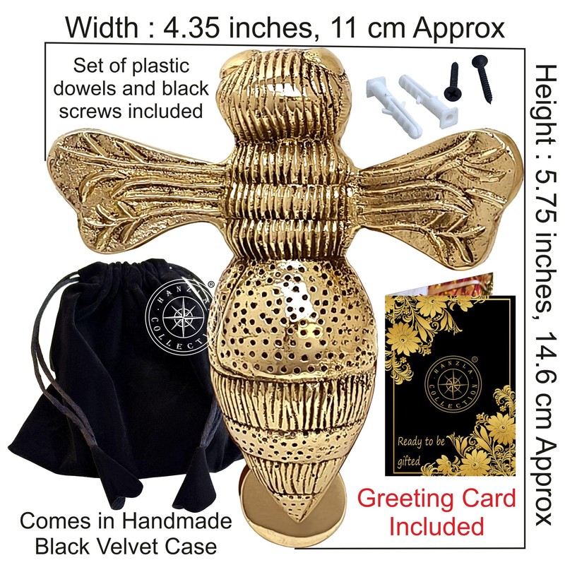 Handmade Brass Door Knocker for Front Door | Polished Solid