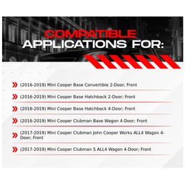 R1 Concepts Front Brakes and Rotors| Automotive Replacement Brake Kits| Front Ceramic Brake Pads and Rotors Kit| Fits 2016-2019 Mini Cooper