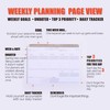 Weekly Planner Notepad-Minimalist 7-Day To Do List, 54 Sheets Dashboard