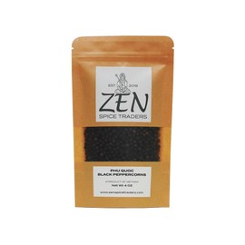 Phú Quoc Organic Black Peppercorns | Zen Spice Traders | 8 Ounce Pack of 1