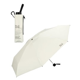 Wpc. IZA Men's All Weather Umbrella [100% Light Blocking & UV Protection & UPF 50+ & For Both Sunny and Rainy Weather], Large & Compact, Off-White, Men's Folding Umbrella, 22.8 inches (58 cm), Stylish