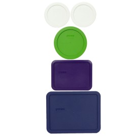 Pyrex 5 Piece Lid Bundle for 7200, 7201, 7210, and 7211 Pyrex Glassware Models