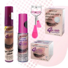 Kit Prosa: 1 Rímel(rosa), 1 Gel, 1 Crema , 1 Aceite Pestañas