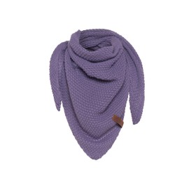 KNIT FACTORY - Coco Triangle Scarf Junior - Girls' Knitted Scarf with Wool - Neckerchief for Children - Children's Scarf - High Quality - Children's XXL Scarf, Purple