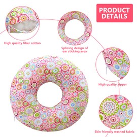 YANGUN 11 Inch Ear Piercing Pillow, Donut pillow for Side Sleepers, Pillow with Hole for Ear,O-Shaped Pillow for Side Sleepers, Releasing Ear Pain, Piercing Aftercare, CNH and Ear Piercing