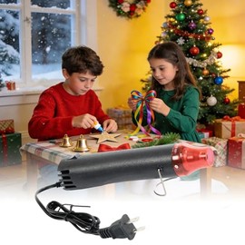 Heat Gun for Crafting, 110V 300W Handed Hot Air Gun, 3.28FT Ultra-Long Cable Portable Heat Gun with Stand and Power Cord for Shrinking Wrapping PVC, DIY Embossing and Drying Paint (Black)