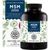MSM 2000 mg with vitamin C per daily dose - 365 lab-tested tablets - more compact MSM powder than capsules - for joints - no additives, high dosage, vegan, made in Germany