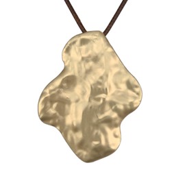 joymiao Long Leather Necklace Women Boho Bohemian Wrap with Large Gold Pendant Brown Trendy Jewelry