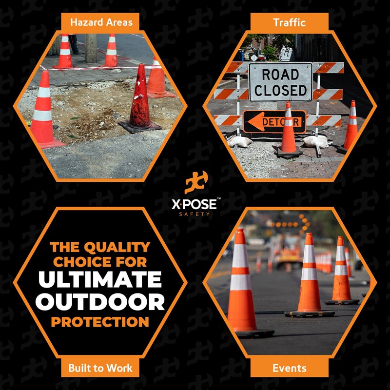 Xpose Safety 28 Inch Orange Slim Line Traffic Cones