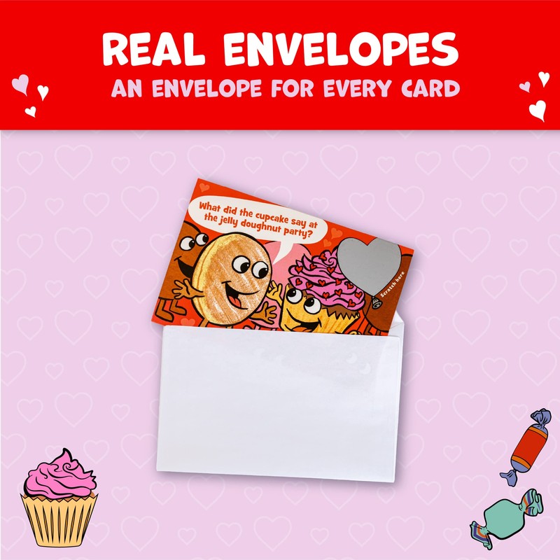 Peaceable Kingdom Valentines Cards for Kids Classroom, Set of 28