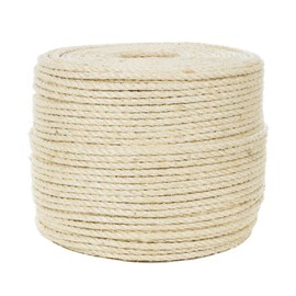 Twisted Sisal Rope in 3/8 Inch - 25 Feet - Strong, Vintage, Universal