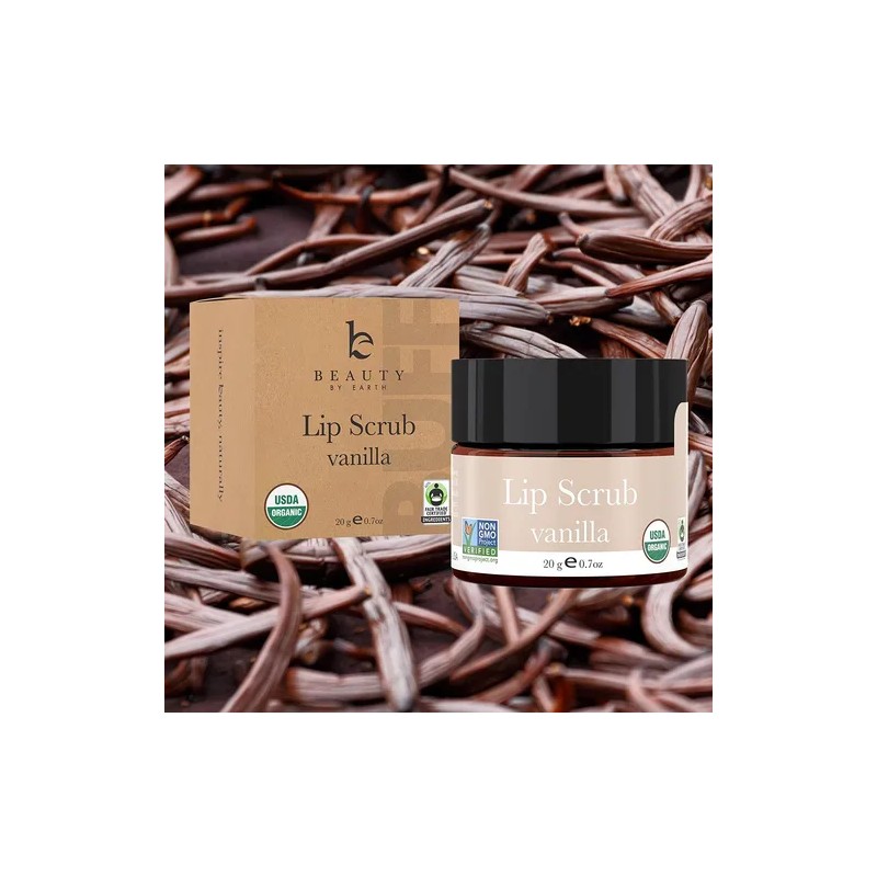 Orgánica Exfoliante Labial - Vainilla Azúcar Exfoliante, Lab