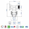SmartProduct PP Wall Angle with Internal Thread 20 mm x