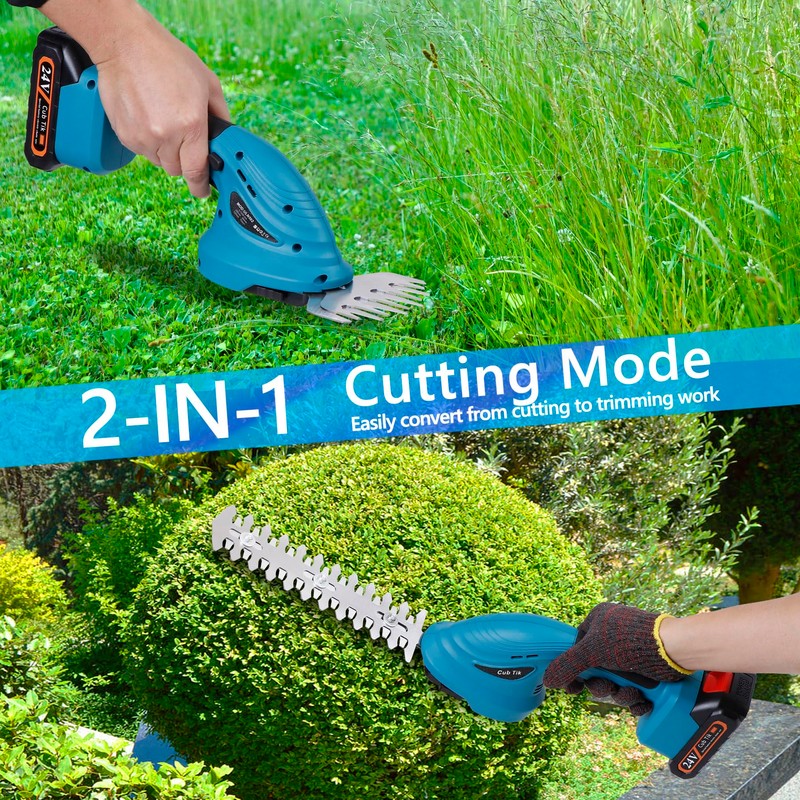 Hedge Trimmer Cordless with Battery and Charger 21V Electric Brush
