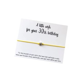 Birthday wish bracelet 30th birthday bracelet cord wish bracelet