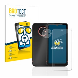 BROTECT Protective Glass for Gigaset GX4 / GX4 Pro (Display + Camera) Protective Film Tempered Glass [Extremely Scratch-Resistant 9H, Anti-Fingerprint, Ultra Transparent]