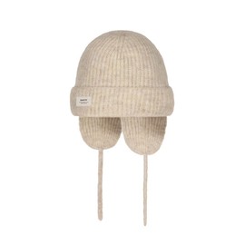 Barts Hillstar Earflap Women's Knitted Beanie Hat with Ear Flaps, beige