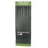 BARBED 6x Ready Tied Hair Rig QC Swivel Anti-Tangle Curved