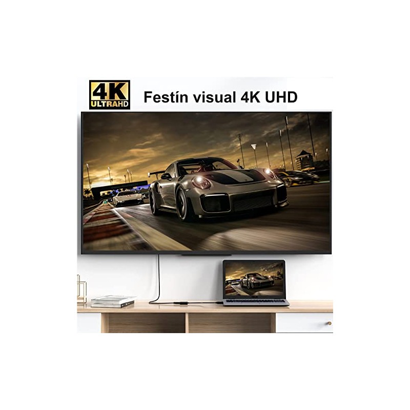 atolla Adaptador DisplayPort a HDMI 4K, No HDMI DP