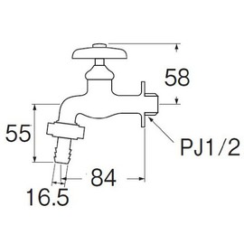 SANEI JY30JK-13 Coupling Horizontal Faucet for Connecting Sprinkler Hose Cold Areas Nominal 13